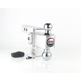 Weigh Safe CTB4-2 Adjustable 180 Hitch w/ Chrome Tow Balls - 4