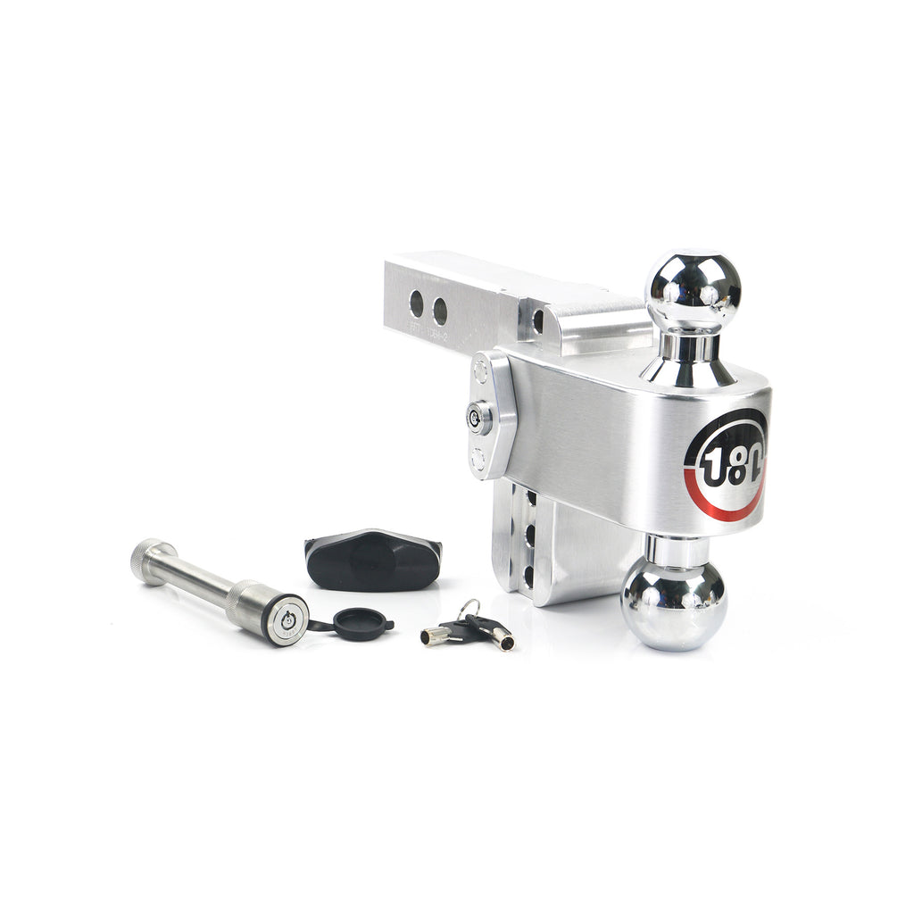 180-Turnover-Ball-4-Drop-Hitch-W-2-Shank-Chrome-Plated-2--2516-Ball-WW503-Keyed-Alike