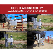 Load image into Gallery viewer, 180-Turnover-Ball-4-Drop-Hitch-W-2-Shank-Chrome-Plated-2--2516-Ball-WW503-Keyed-Alike