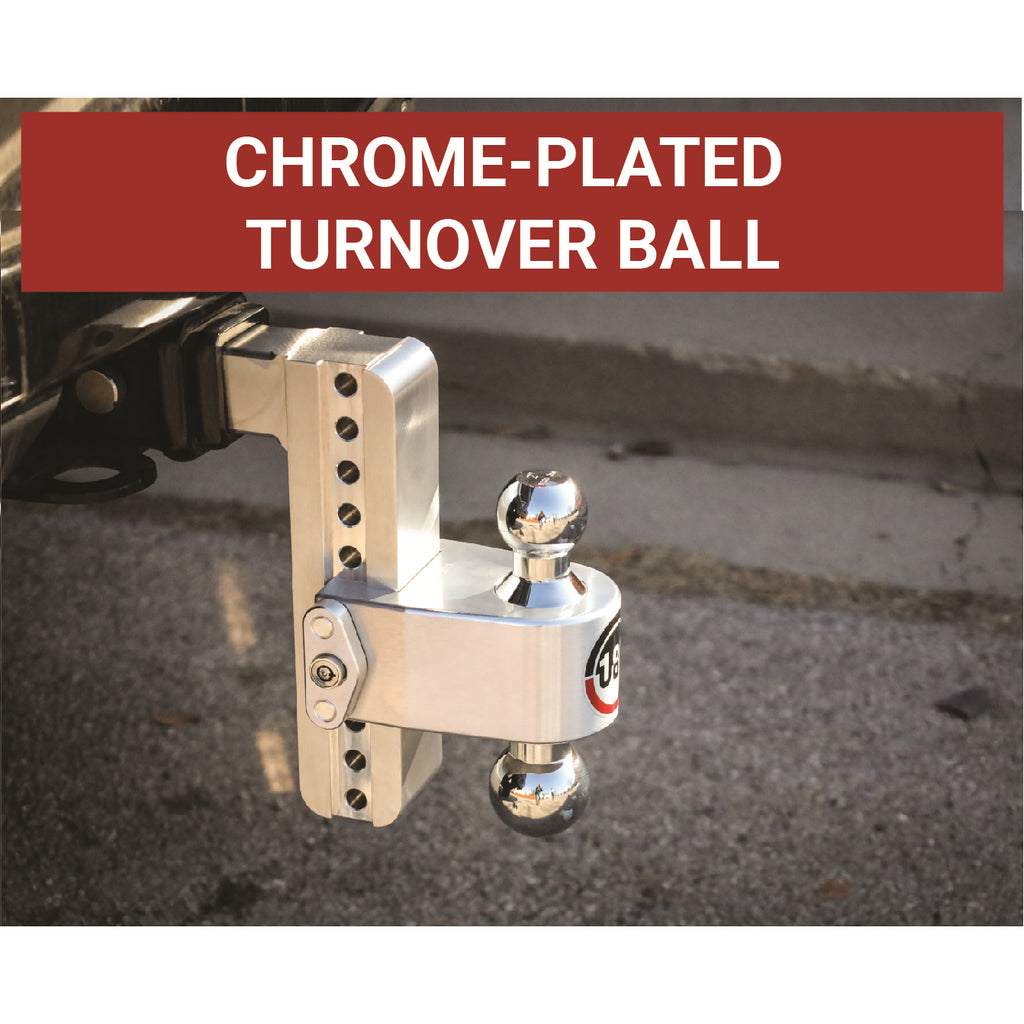 180-Turnover-Ball-4-Drop-Hitch-W-2-Shank-Chrome-Plated-2--2516-Ball-WW503-Keyed-Alike
