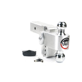 Weigh Safe CTB4-2.5 Adjustable 180 Hitch w/ Chrome Tow Balls - 4