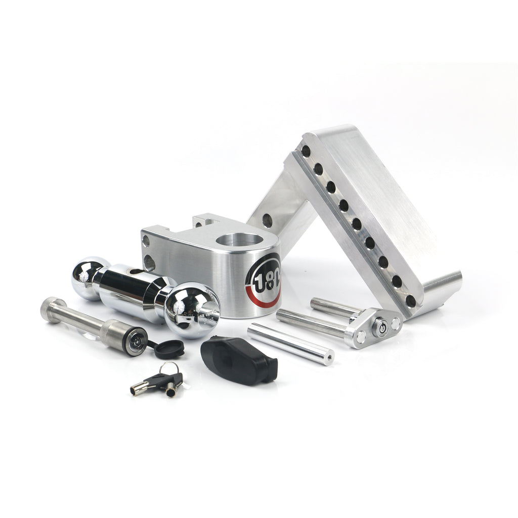180-Turnover-Ball-6-Drop-Hitch-W-2-Shank--Chrome-Plated-2--2516-Ball-WW503-Keyed-Alike