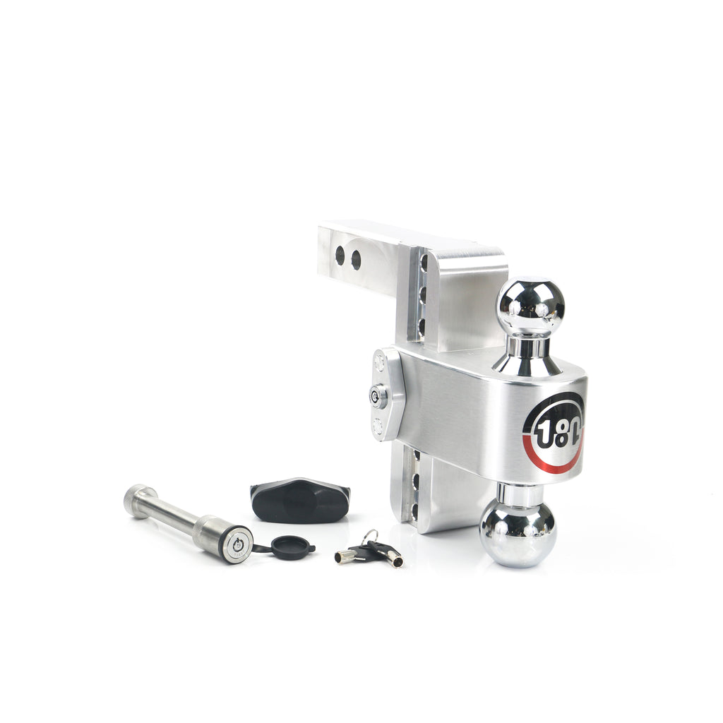 180-Turnover-Ball-6-Drop-Hitch-W-2-Shank--Chrome-Plated-2--2516-Ball-WW503-Keyed-Alike