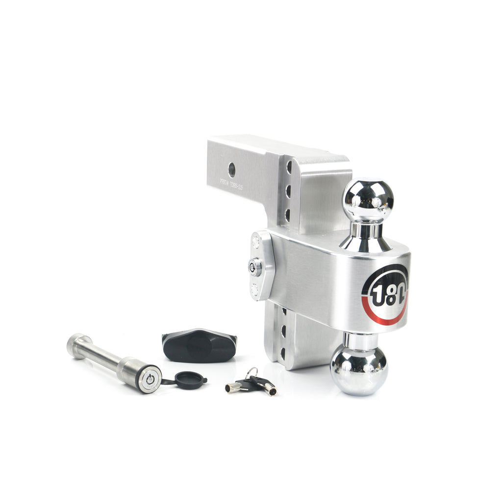 180-Turnover-Ball-6-Drop-Hitch-W-2.5-Shank--Chrome-Plated-2--2516-Ball-WW503-Keyed-Alike