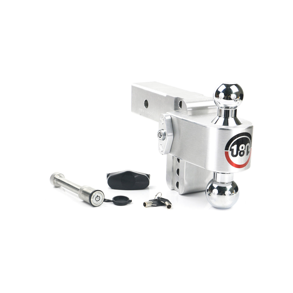 180-Turnover-Ball-6-Drop-Hitch-W-2.5-Shank--Chrome-Plated-2--2516-Ball-WW503-Keyed-Alike