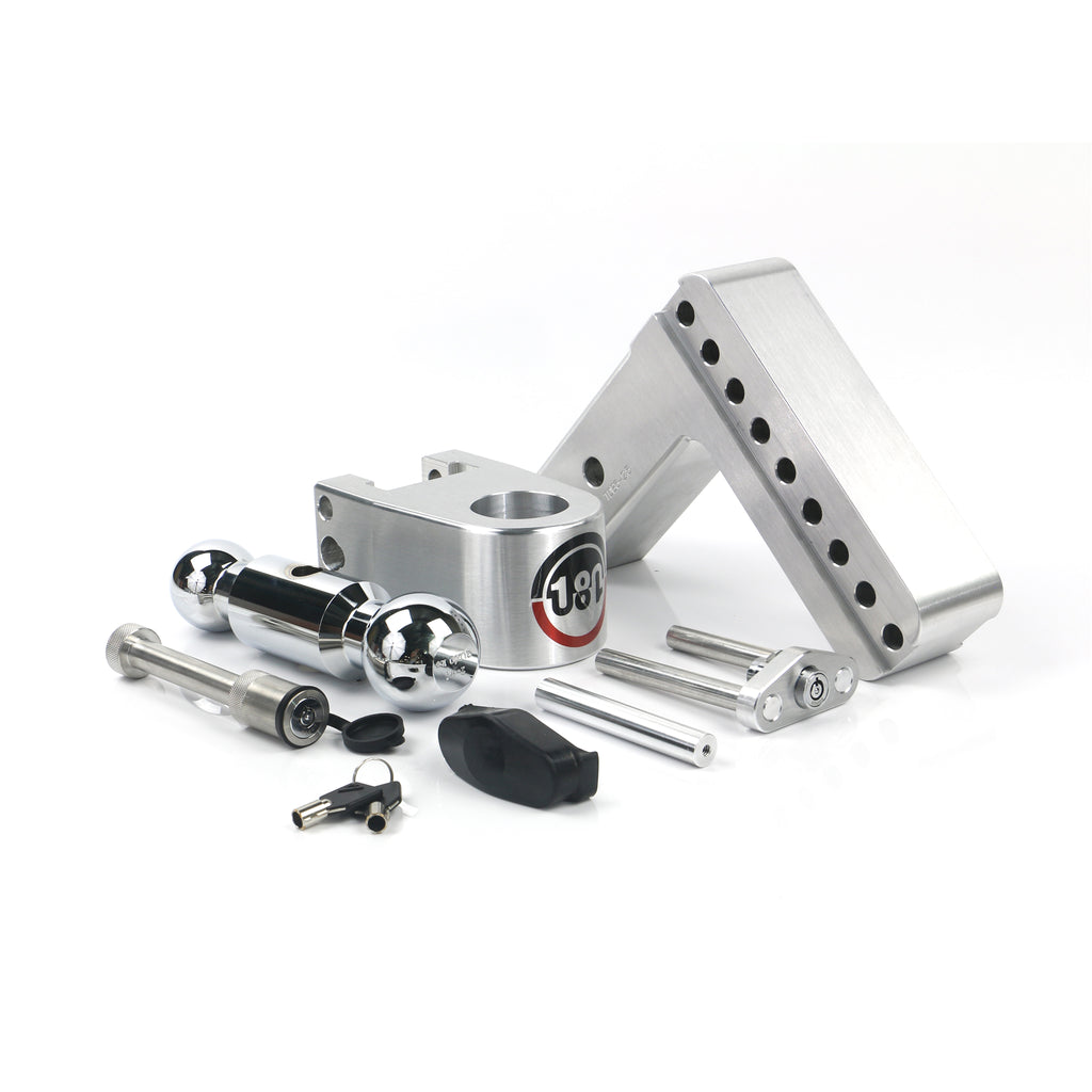 180-Turnover-Ball-6-Drop-Hitch-W-2.5-Shank--Chrome-Plated-2--2516-Ball-WW503-Keyed-Alike