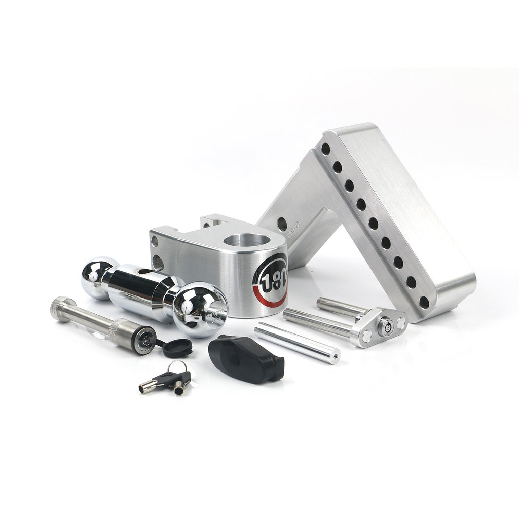 180-Turnover-Ball-6-Drop-Hitch-W-2.5-Shank--Chrome-Plated-2--2516-Ball-WW503-Keyed-Alike
