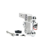 Weigh Safe CTB6-2.5-KA Adjustable 180 Hitch w/ Chrome Tow Balls - 6