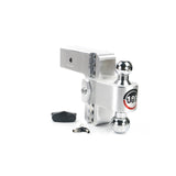 Weigh Safe CTB6-3 Adjustable 180 Hitch w/ Chrome Tow Balls - 6