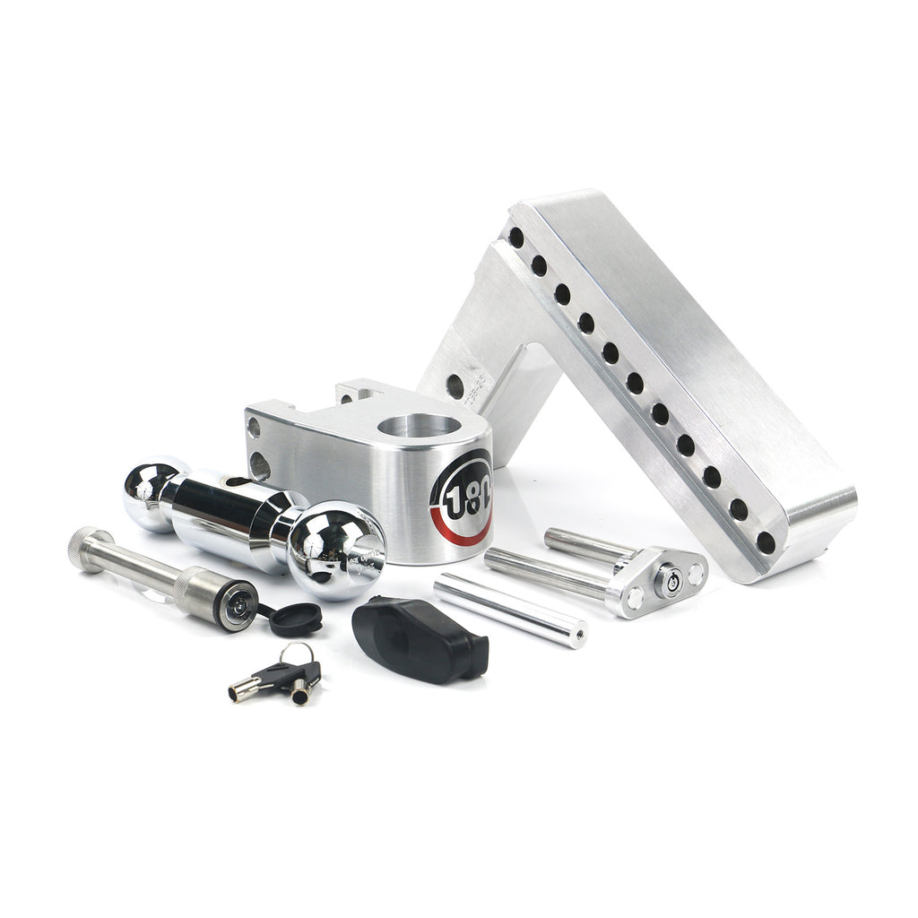 180-Turnover-Ball-8-Drop-Hitch-W-2.5-Shank--Chrome-Plated-2--2516-Ball-WW503-Keyed-Alike