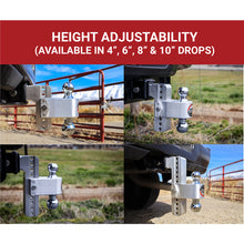 Load image into Gallery viewer, 180-Turnover-Ball-8-Drop-Hitch-W-2.5-Shank--Chrome-Plated-2--2516-Ball-WW503