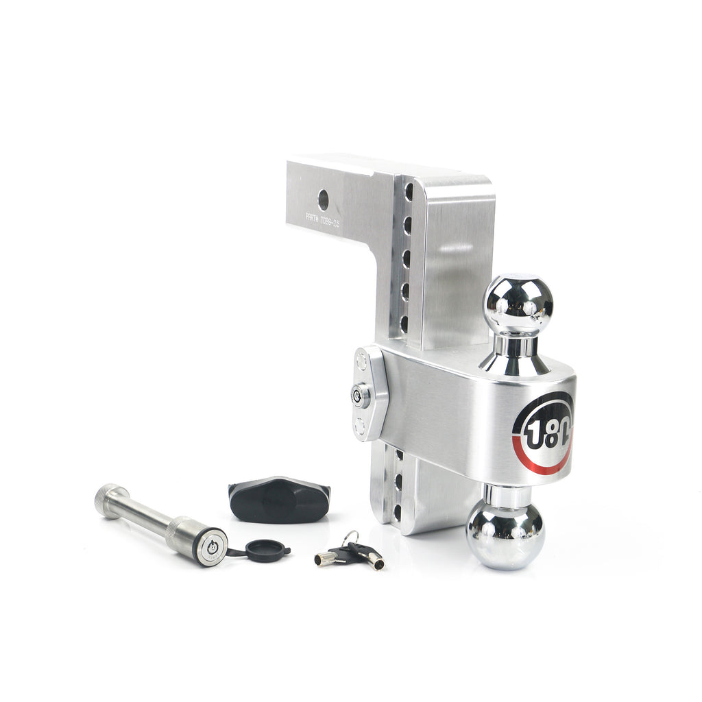 180-Turnover-Ball-8-Drop-Hitch-W-2.5-Shank--Chrome-Plated-2--2516-Ball-WW503-Keyed-Alike