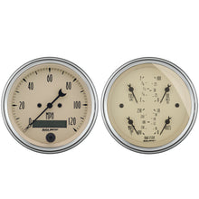 Load image into Gallery viewer, AutoMeter 1800 GAUGE KIT, 2 PC., QUAD &amp; SPEEDOMETER, 3 3/8", ANTIQUE BEIGE