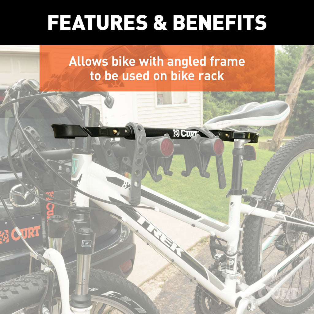 CURT 18016 22-1/2" to 31" Adjustable Bike Adapter Beam for Angled Frames