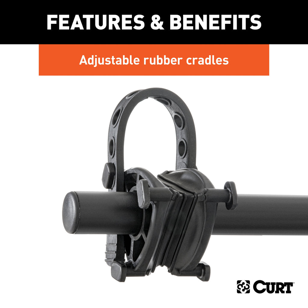 CURT 18021 Hitch-Mounted Bike Rack (2 Bikes, 1-1/4" or 2" Shank)
