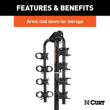 Load image into Gallery viewer, CURT 18030 Extendable Hitch-Mounted Bike Rack (2 or 4 Bikes, 1-1/4" or 2" Shank)