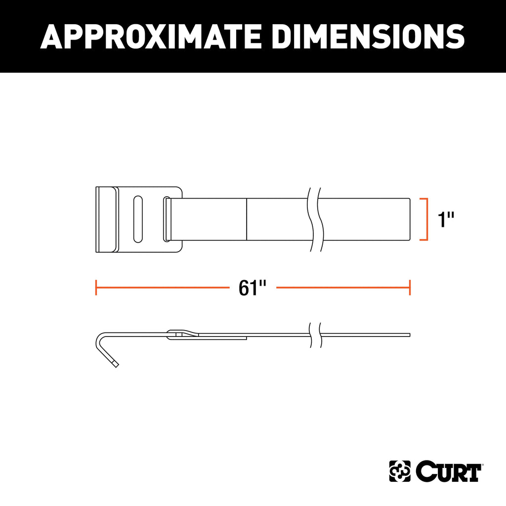CURT 18050 61" Hitch Bike Rack Support Strap