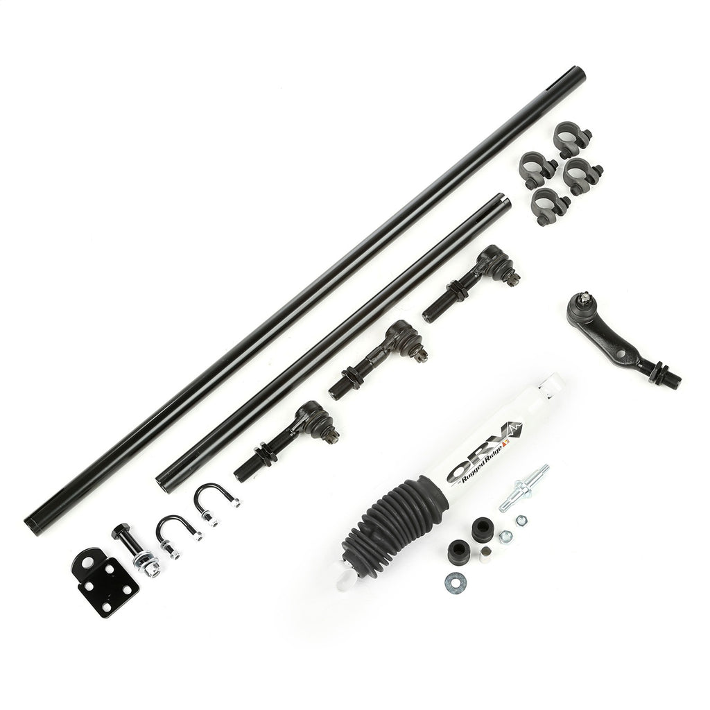 Rugged Ridge 18050.88 HD Steering Kit/Damper for Select Jeep Cherokee, Jeep Grand Cherokee, Jeep TJ, Jeep Wrangler