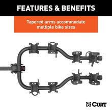 Load image into Gallery viewer, CURT 18064 Premium Hitch-Mounted Bike Rack (4 Bikes, 2" Shank)