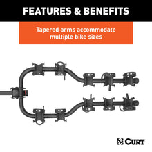 Load image into Gallery viewer, CURT 18065 Premium Hitch-Mounted Bike Rack (5 Bikes, 2" Shank)