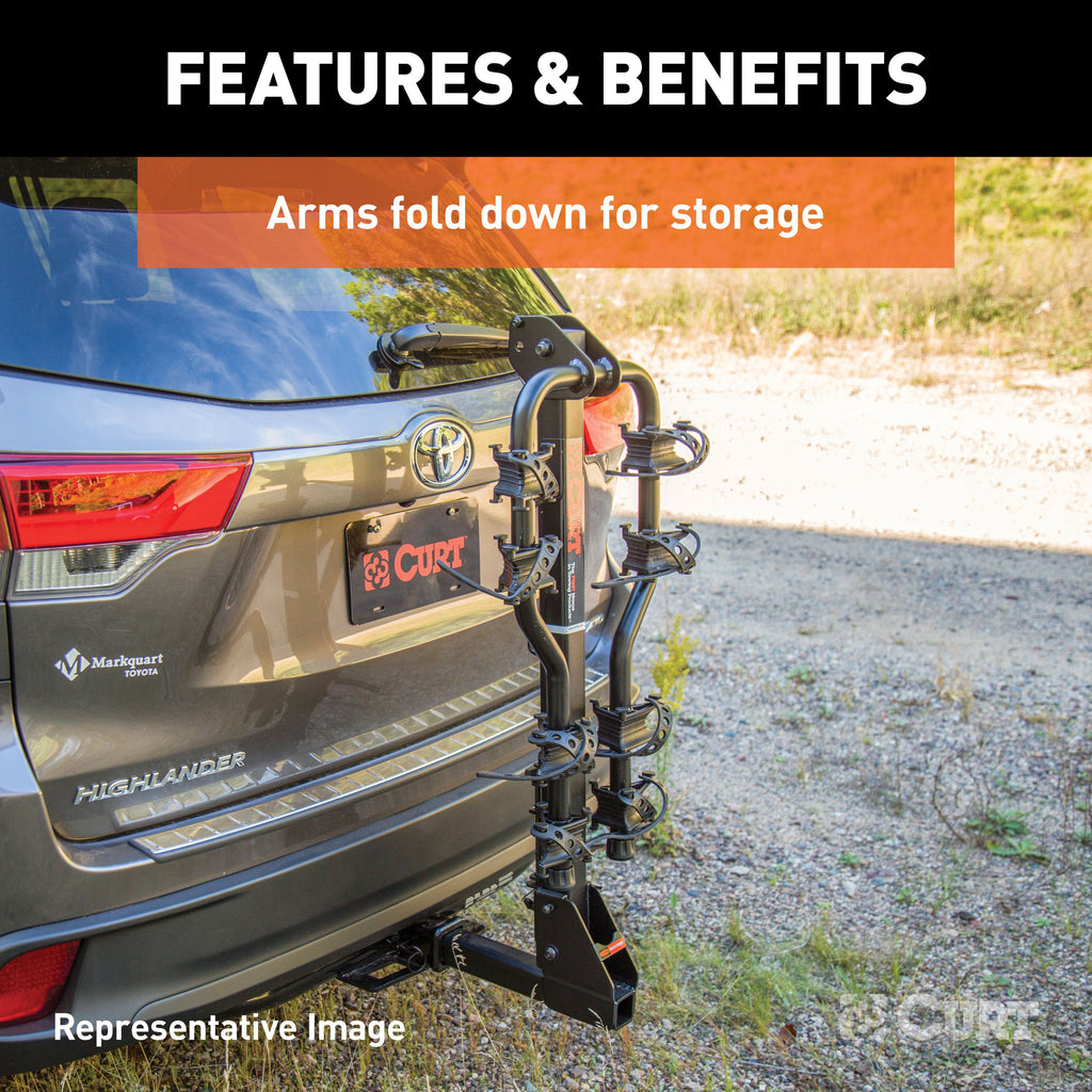 CURT 18065 Premium Hitch-Mounted Bike Rack (5 Bikes, 2" Shank)