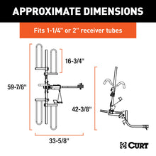 Load image into Gallery viewer, CURT 18085 Tray-Style Hitch-Mounted Bike Rack (2 Bikes, 1-1/4" or 2" Shank)