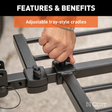 Load image into Gallery viewer, CURT 18085 Tray-Style Hitch-Mounted Bike Rack (2 Bikes, 1-1/4" or 2" Shank)