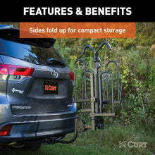 Load image into Gallery viewer, CURT 18085 Tray-Style Hitch-Mounted Bike Rack (2 Bikes, 1-1/4" or 2" Shank)