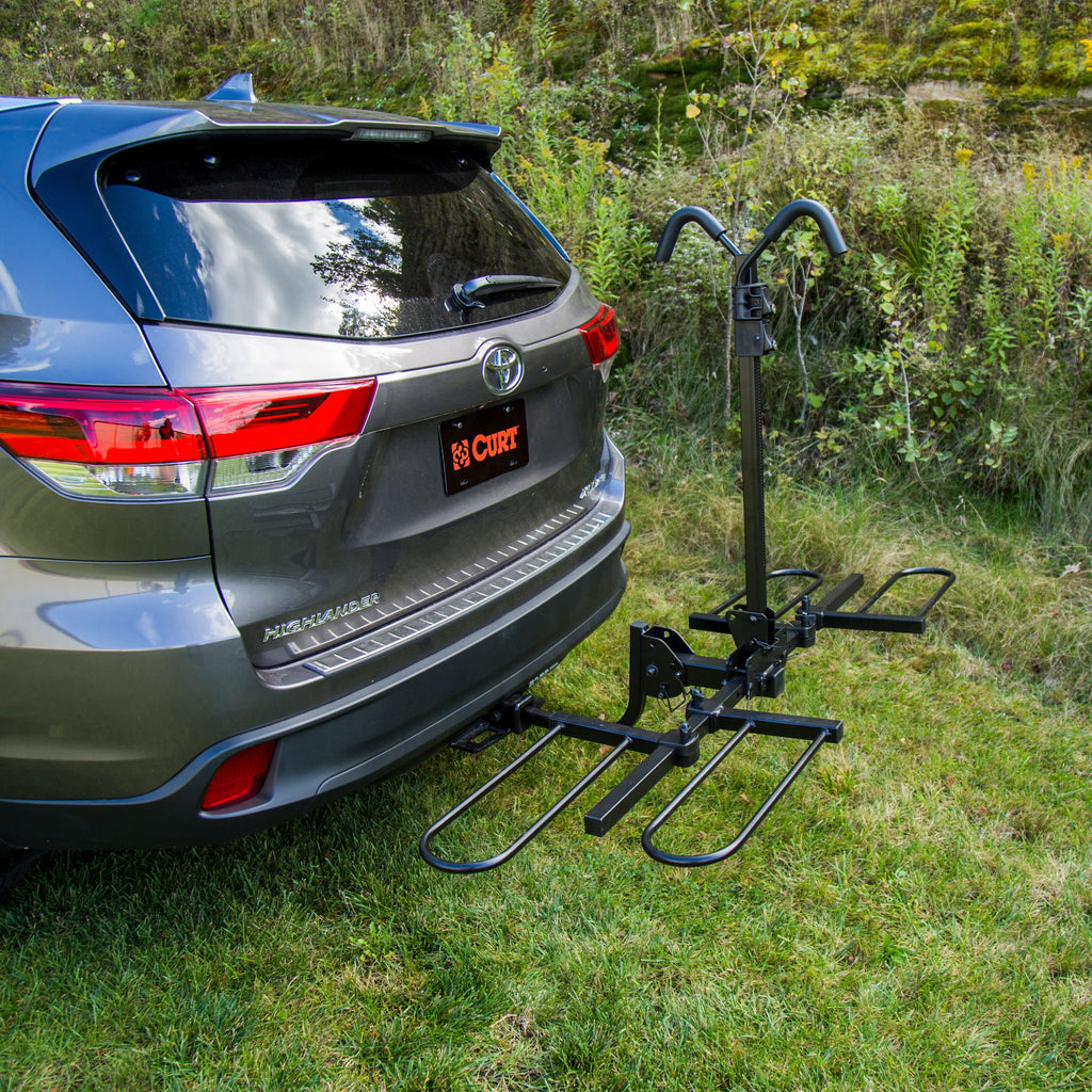 CURT 18085 Tray-Style Hitch-Mounted Bike Rack (2 Bikes, 1-1/4" or 2" Shank)