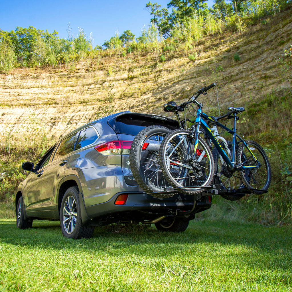 CURT 18085 Tray-Style Hitch-Mounted Bike Rack (2 Bikes, 1-1/4" or 2" Shank)