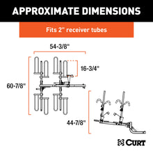 Load image into Gallery viewer, CURT 18087 Tray-Style Hitch-Mounted Bike Rack (4 Bikes, 2" Shank)