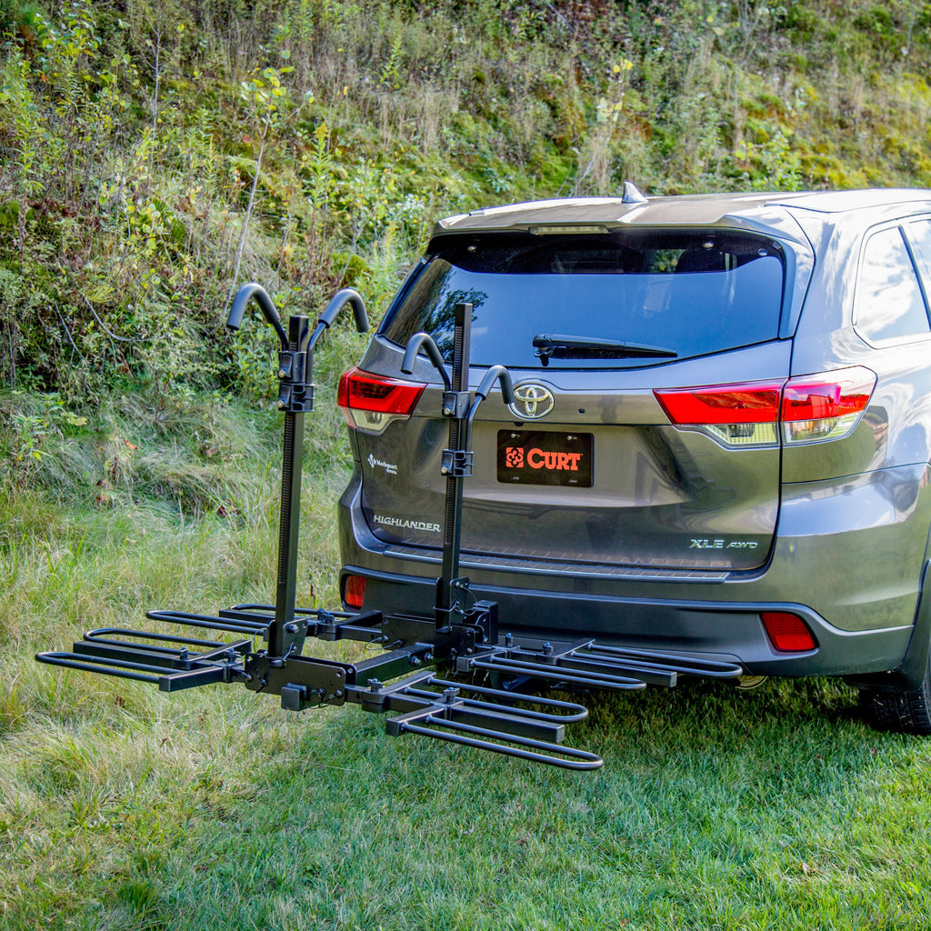 CURT 18087 Tray-Style Hitch-Mounted Bike Rack (4 Bikes, 2" Shank)