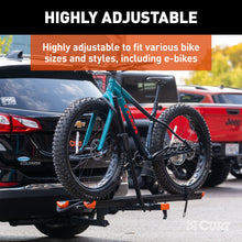 Load image into Gallery viewer, CURT 18088 Aluminum Tray-Style Hitch-Mounted Bike Rack (2 Bikes, 2" Shank)