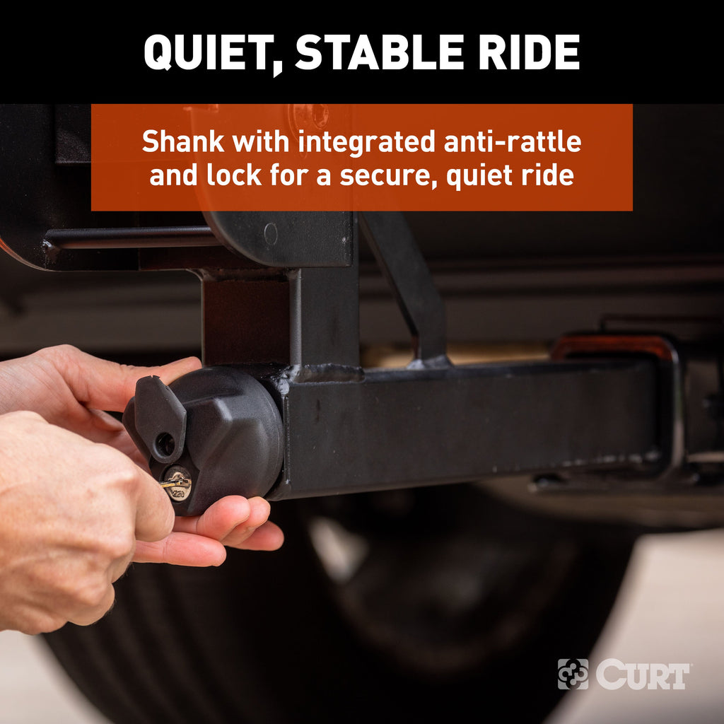 CURT 18088 Aluminum Tray-Style Hitch-Mounted Bike Rack (2 Bikes, 2" Shank)