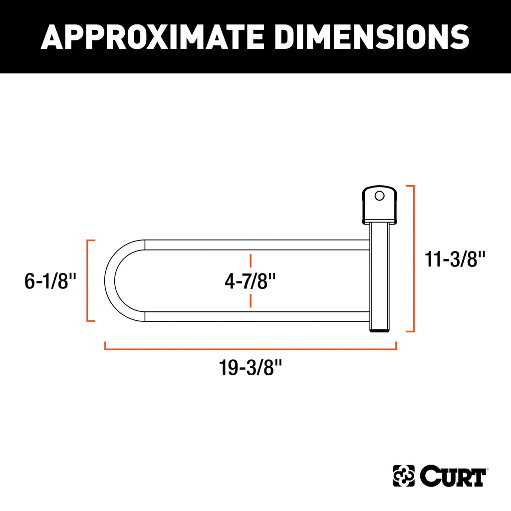 CURT 18091 Tray-Style Bike Rack Cradles for Fat Tires (4-7/8" ID, 2-Pack)