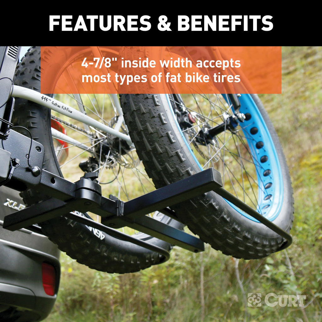 CURT 18091 Tray-Style Bike Rack Cradles for Fat Tires (4-7/8" ID, 2-Pack)