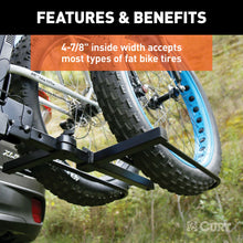 Load image into Gallery viewer, CURT 18091 Tray-Style Bike Rack Cradles for Fat Tires (4-7/8" ID, 2-Pack)