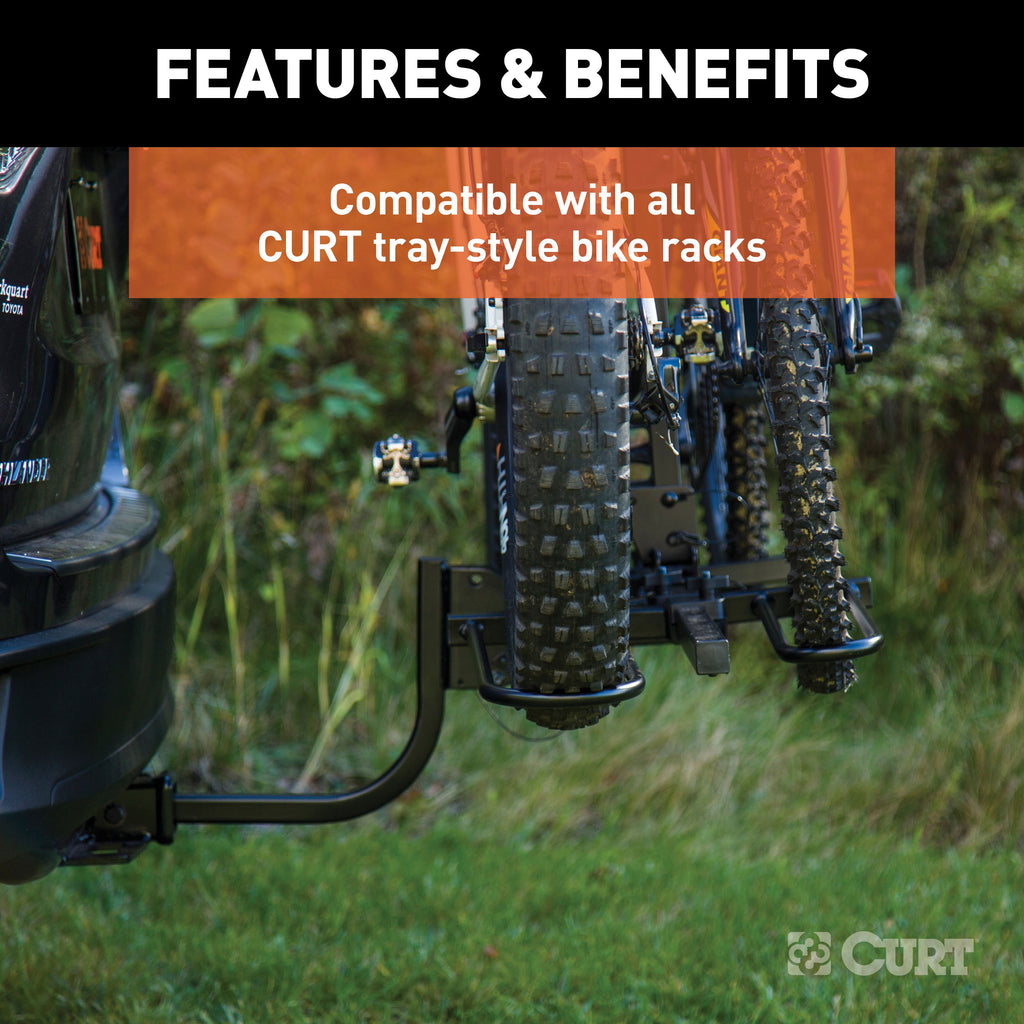 CURT 18091 Tray-Style Bike Rack Cradles for Fat Tires (4-7/8" ID, 2-Pack)