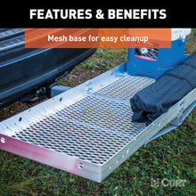 Load image into Gallery viewer, CURT 18100 60" x 20" Aluminum Tray Cargo Carrier (Folding 2" Shank, 500 lbs.)