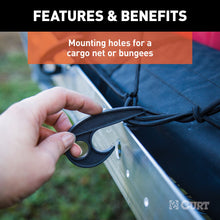 Load image into Gallery viewer, CURT 18100 60" x 20" Aluminum Tray Cargo Carrier (Folding 2" Shank, 500 lbs.)