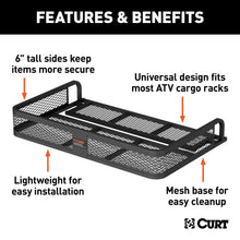 Load image into Gallery viewer, CURT 18101 41" x 26" Black Steel Universal ATV Cargo Carrier