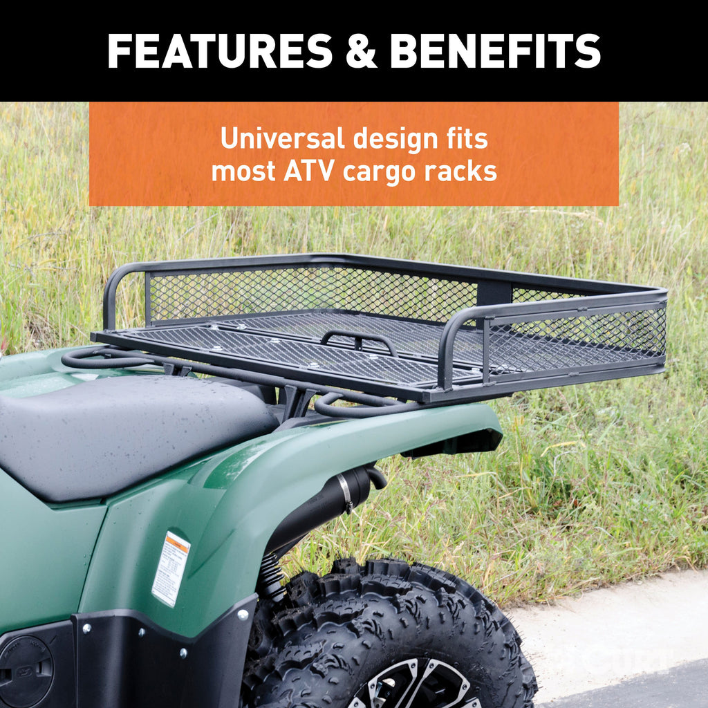 CURT 18101 41" x 26" Black Steel Universal ATV Cargo Carrier