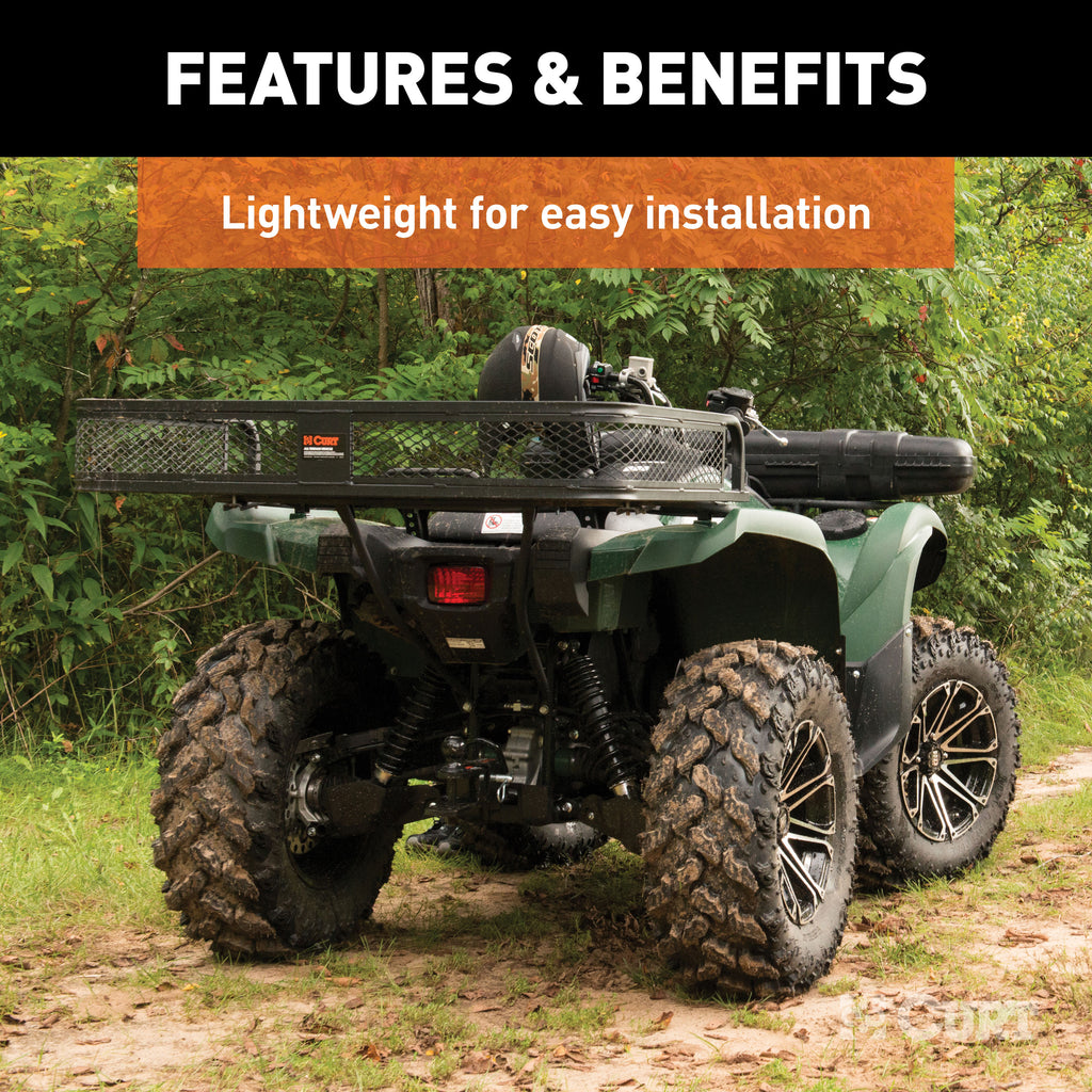 CURT 18101 41" x 26" Black Steel Universal ATV Cargo Carrier