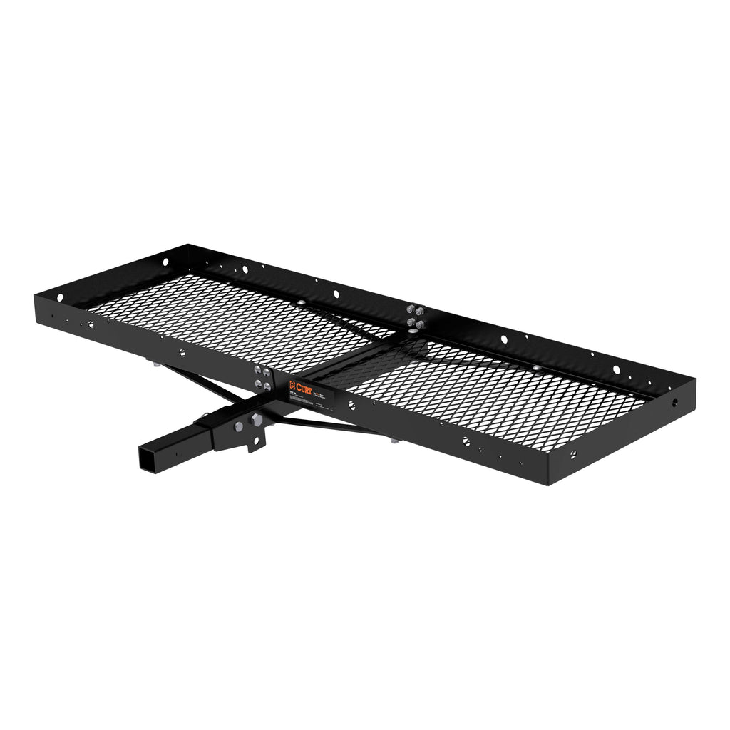 CURT 18109 60" x 20" Black Steel Tray Cargo Carrier (Folding 2" Shank, 500 lbs.)