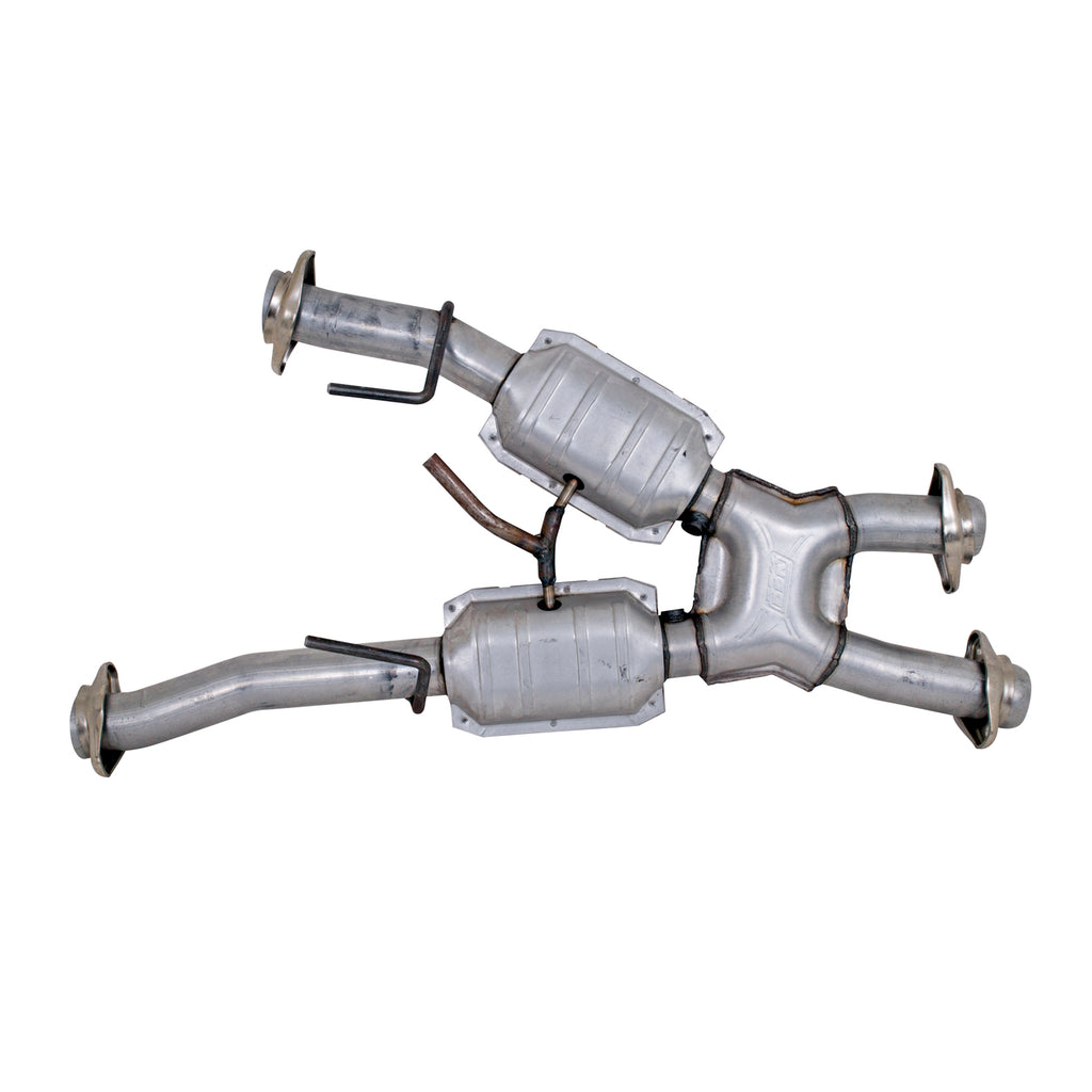 BBK Performance Parts 1810 1979-1993 MUSTANG 5.0 SHORT MID X PIPE W/ CATS FOR BBK 1531/0 HEADERS for Select Ford Mustang