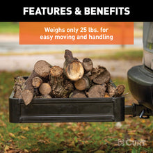 Load image into Gallery viewer, CURT 18113 49" x 22" Black Aluminum Basket Cargo Carrier (Fixed 2" Shank, 500 lbs.)