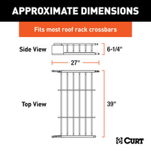 Load image into Gallery viewer, CURT 18117 21" x 37" Black Steel Roof Rack Cargo Carrier Extension