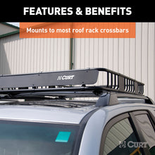Load image into Gallery viewer, CURT 18117 21" x 37" Black Steel Roof Rack Cargo Carrier Extension
