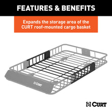 Load image into Gallery viewer, CURT 18117 21" x 37" Black Steel Roof Rack Cargo Carrier Extension