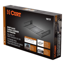 Load image into Gallery viewer, CURT 18117 21" x 37" Black Steel Roof Rack Cargo Carrier Extension